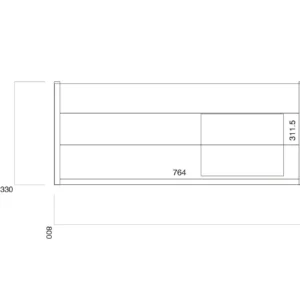 Scudo Muro 800mm Wall Hung Unit With White Ceramic Basin - Davos Oak