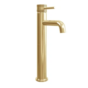 Scudo Core Tall Mono Basin Mixer - Brushed Brass