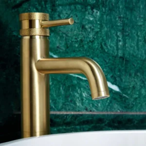 Scudo Core Tall Mono Basin Mixer - Brushed Brass
