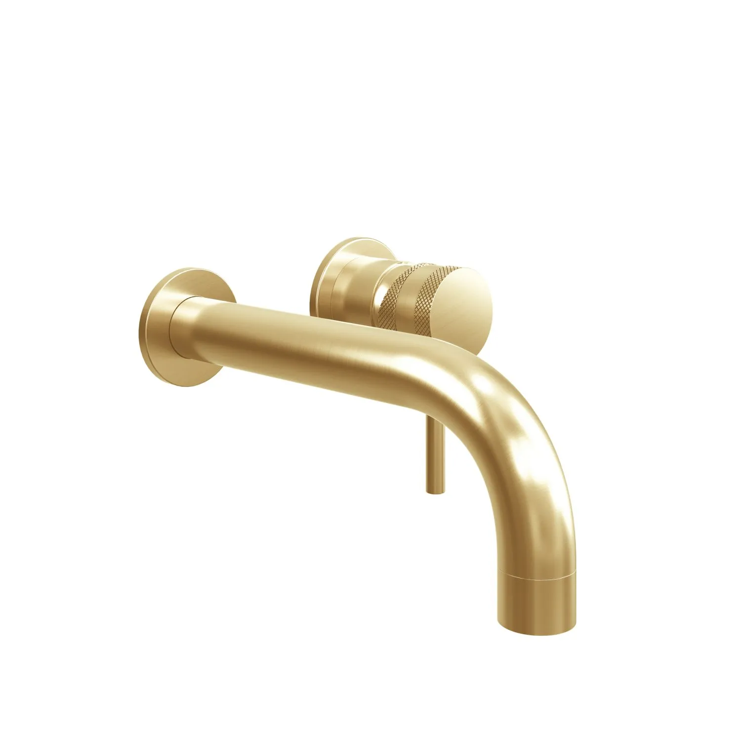 Scudo Core Wall Mounted Basin Tap - Brushed Brass