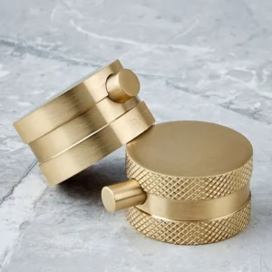 Scudo Core Round Rigid Riser Shower - Brushed Brass