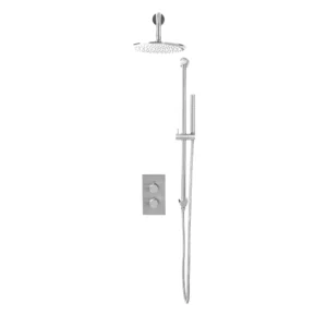 Scudo Core Round Handle Head & Handset Riser Kit - Chrome