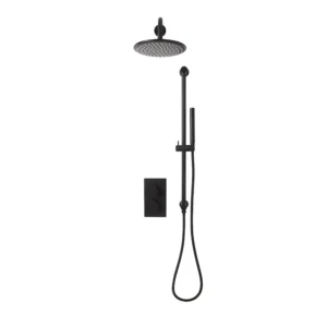 Scudo Core Round Handle Head & Handset Riser Kit - Black