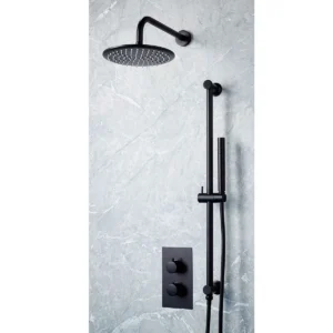 Scudo Core Round Handle Head & Handset Riser Kit - Black