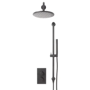Scudo Core Round Handle Head & Handset Riser Kit - Gunmetal