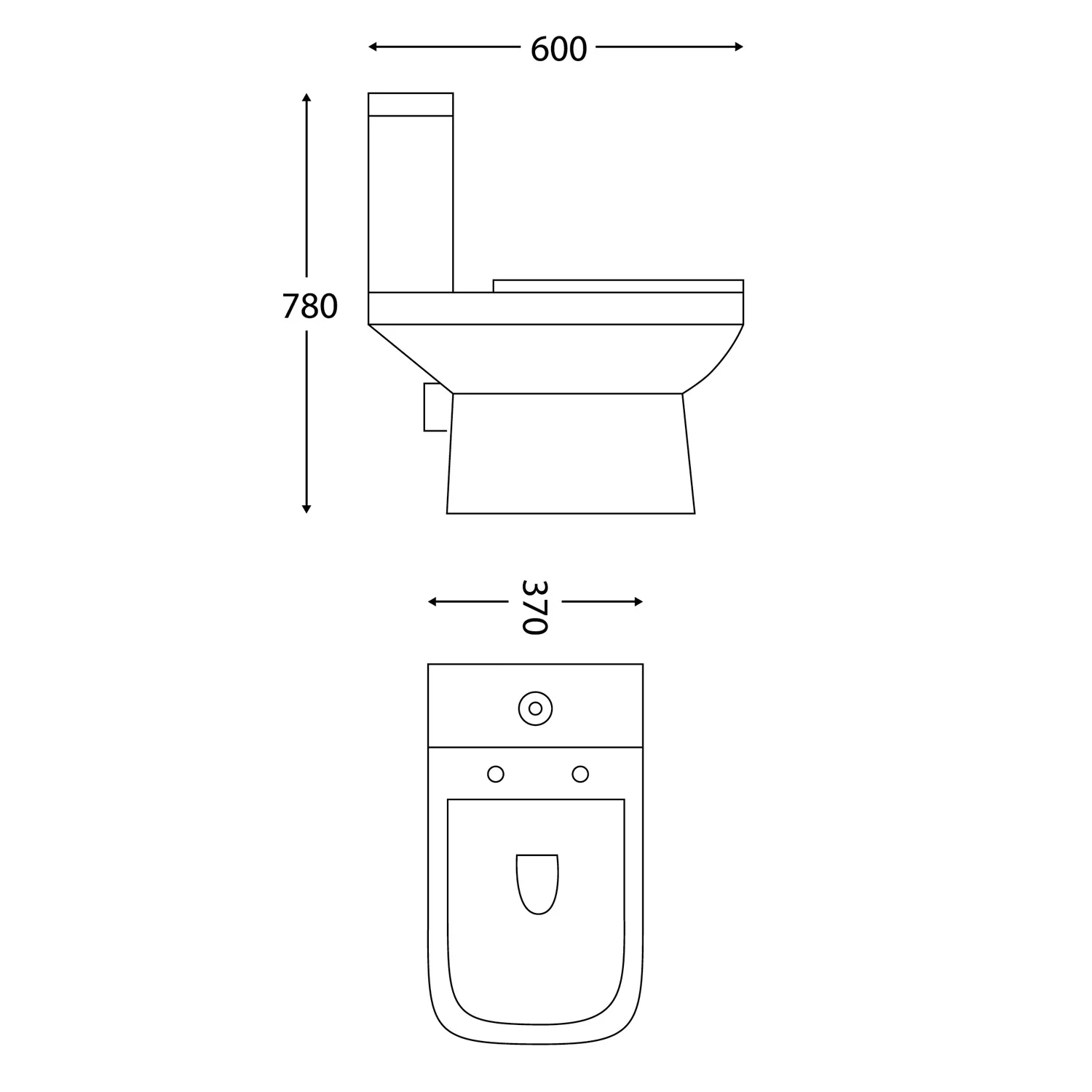Scudo Porto Rimless Comfort Height CC Complete WC - White - Image 3