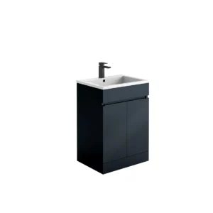 Scudo Empire 600mm Floor Standing Vanity Unit With White Basin - Matte Anthracite