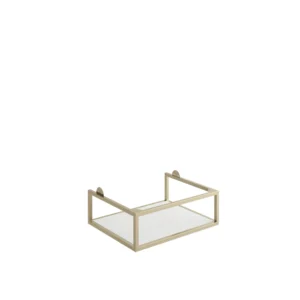 Scudo Ambience 600mm x 480mm x 200mm Frame with Dual Colour Shelf  - Brushed Brass