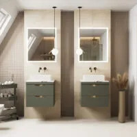 Scudo Aubrey 505mm x 800mm x 255mm Floorstanding WC Unit - Reed Green