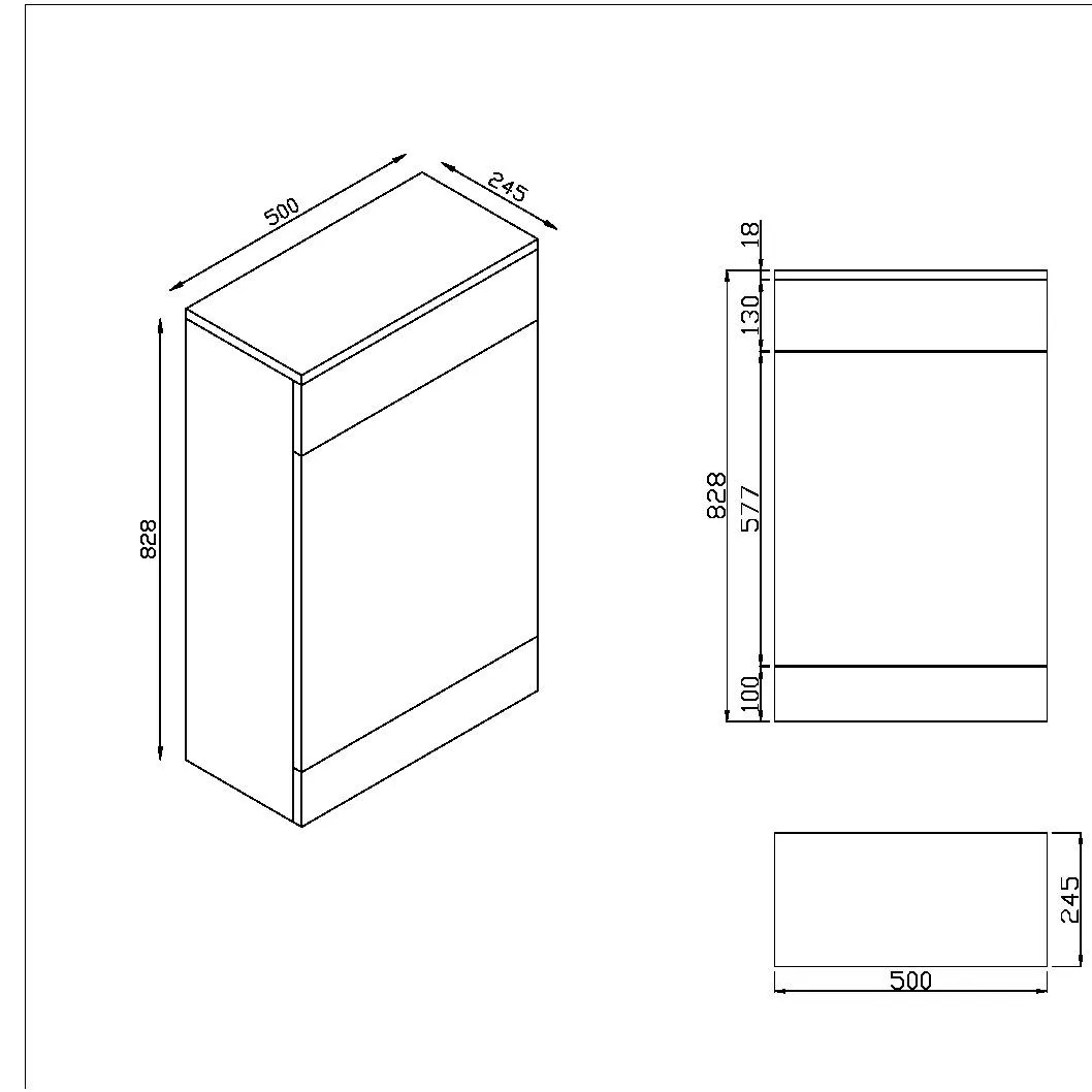 Scudo Empire 500mm x 810mm x 245mm Floorstanding WC Unit - Matte Sage Green - Image 3