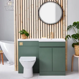 Scudo Empire 500mm x 810mm x 245mm Floorstanding WC Unit - Matte Sage Green