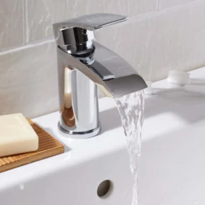 Scudo Belini Deck Mounted 1 Handle Mini Basin Mixer w/ Waste - Chrome