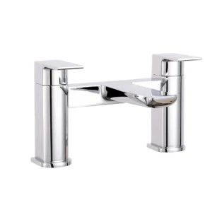 Scudo Muro 2 Tap Hole Deck Mounted Bath Filler - Chrome