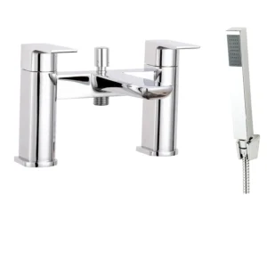 Scudo Muro 2 Tap Hole Deck Mounted Bath Shower Filler - Chrome