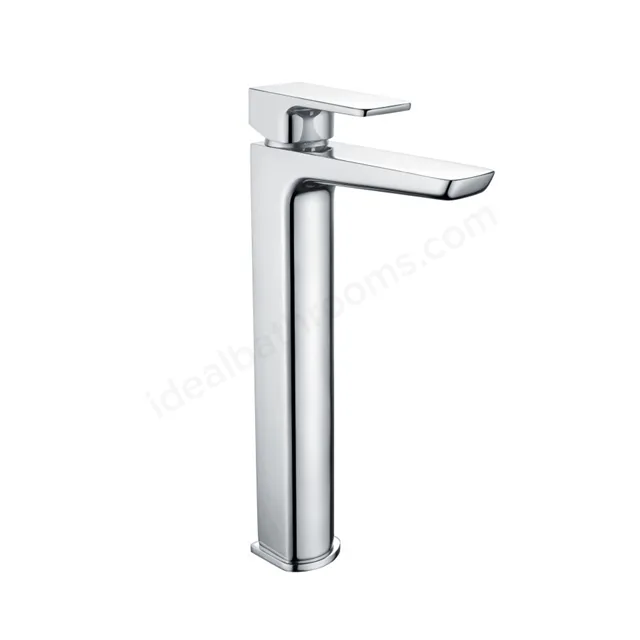 Scudo Muro Deck Mounted 1 Handle High Riser Basin Mixer - Chrome