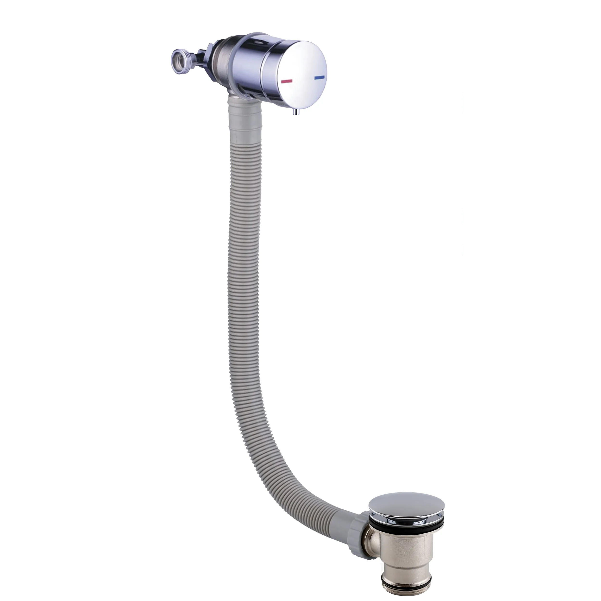 Scudo Bath Filler and Overflow - Chrome