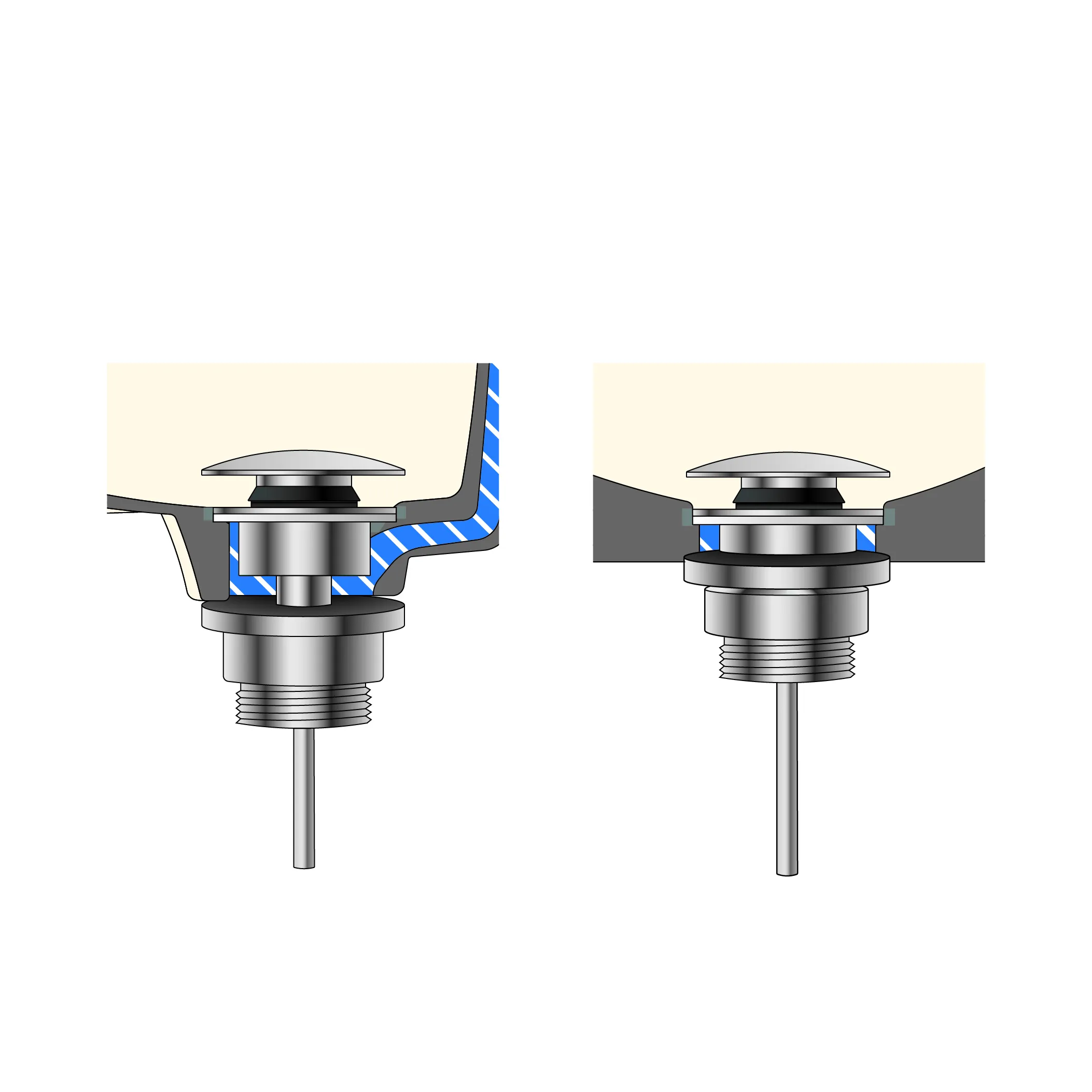 Universal Universal Basin Waste - Chrome - Image 2