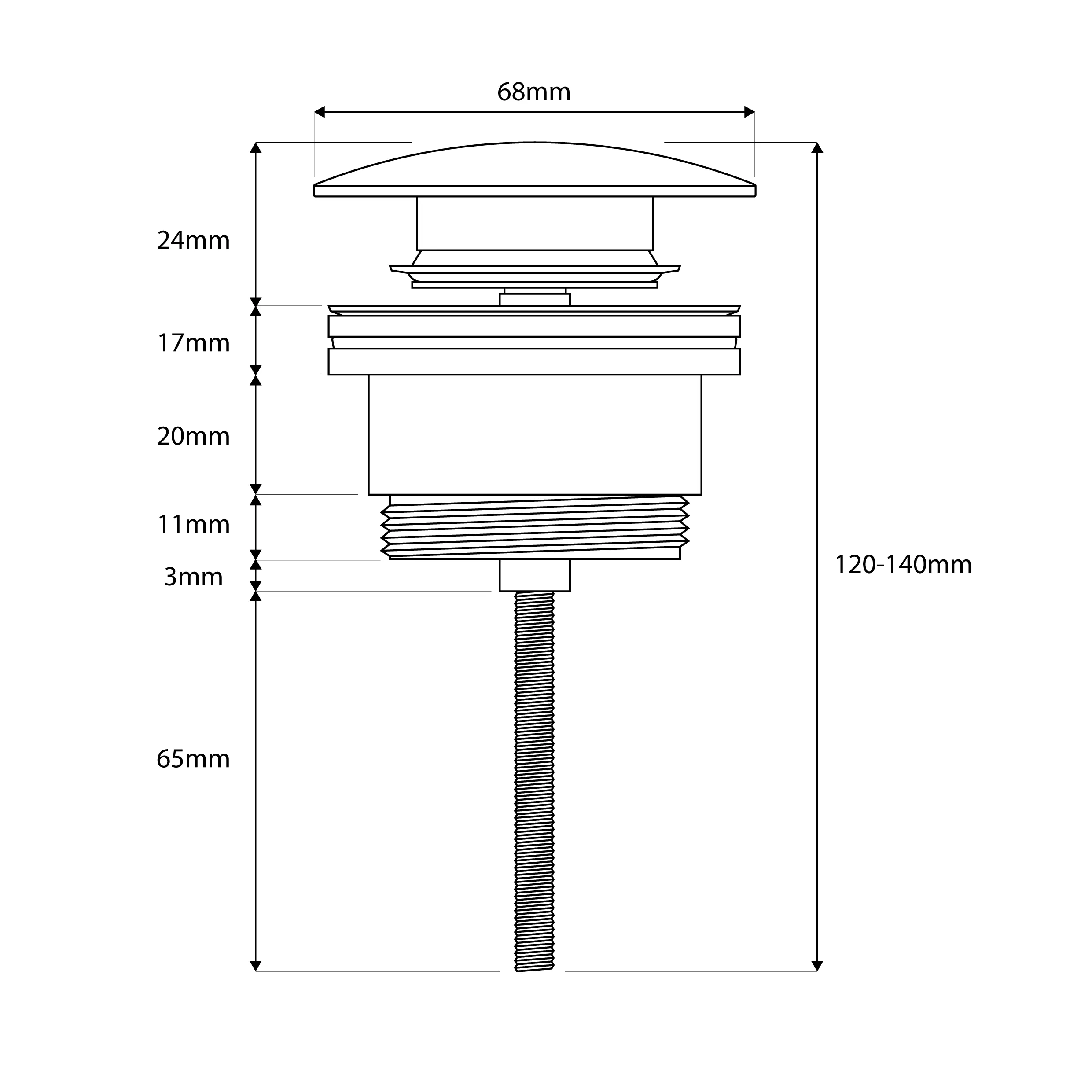 Universal Universal Basin Waste - Black - Image 4
