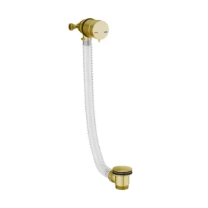 Scudo Bath Filler and Overflow - Brushed Brass