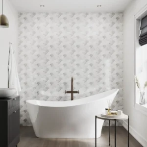 Showerwall Acrylic 2400 x 1200 Scallop Marble SCA66