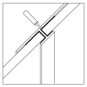 Showerwall Laminate Continuous Run Satin 2450mm Trim