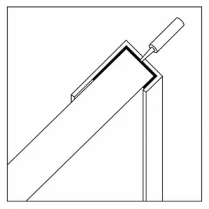 Showerwall Laminate End Cap Black 2450mm Trim