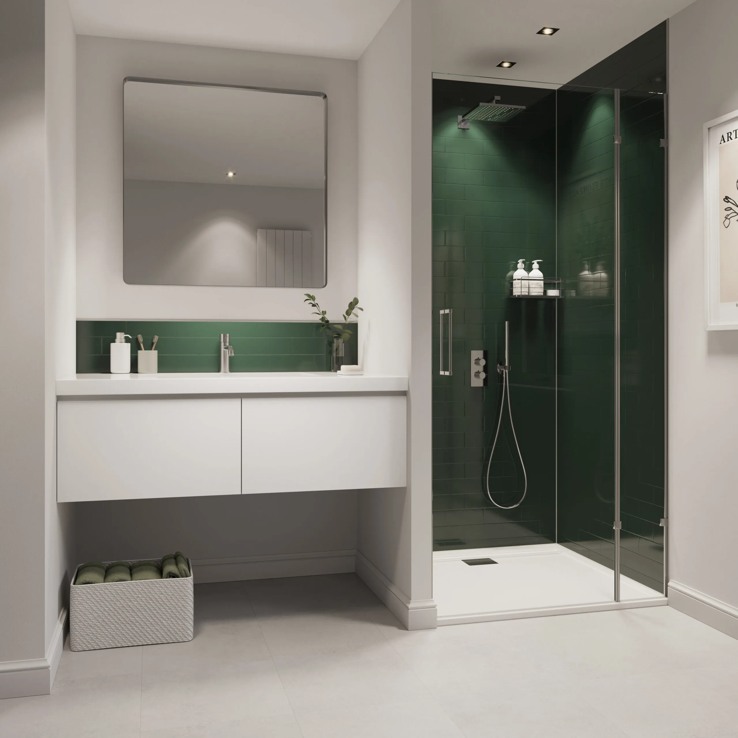Showerwall Laminate Hunter Green SWCT04 2440 x 1220 Compact Tile