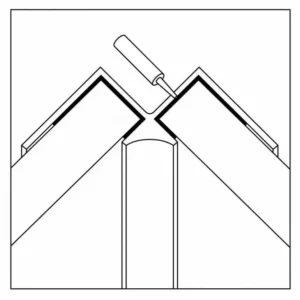 Showerwall Laminate Internal Corner Satin 2450mm Trim