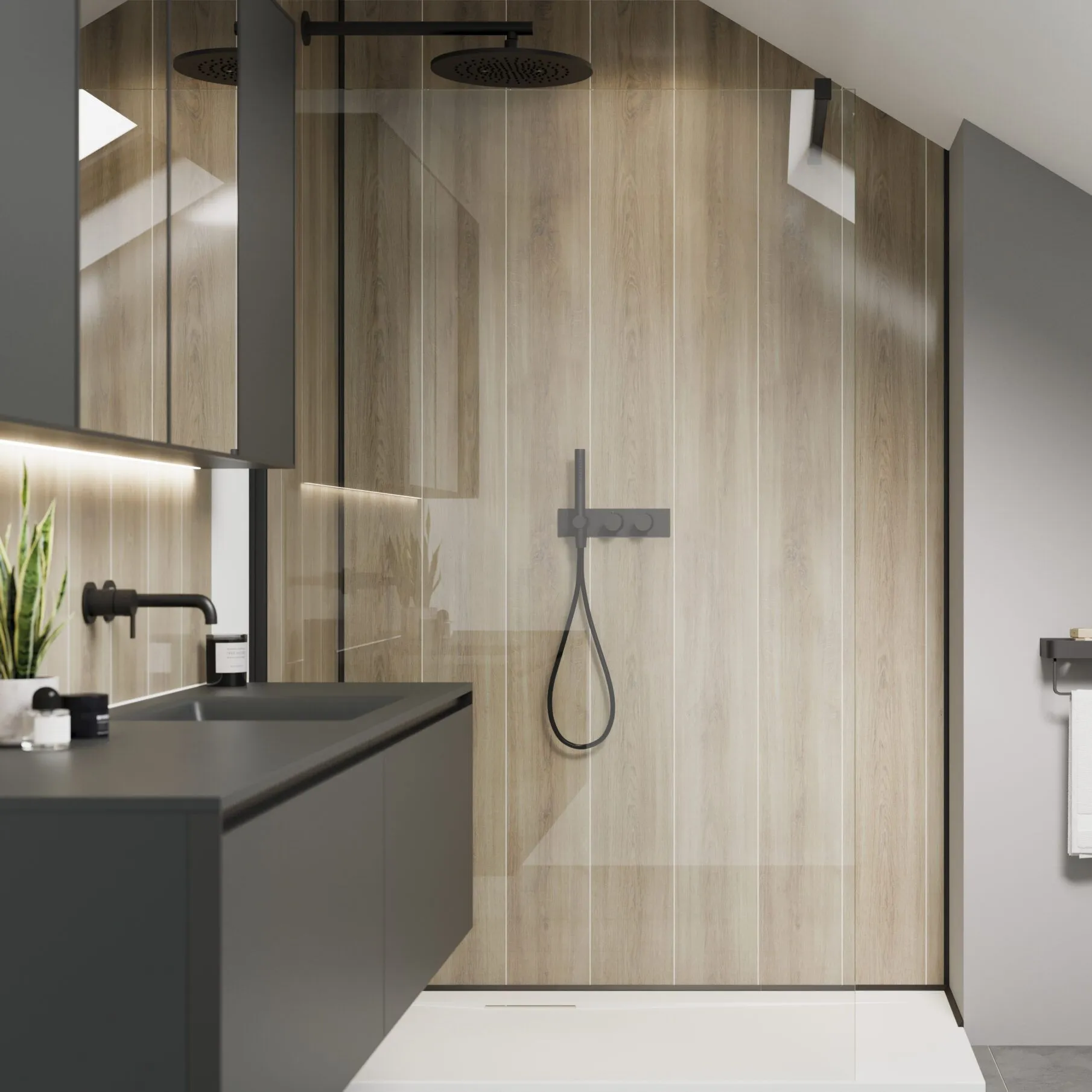 Showerwall Laminate Katla Natural Plank SWT12 2400 x 600 Proclick