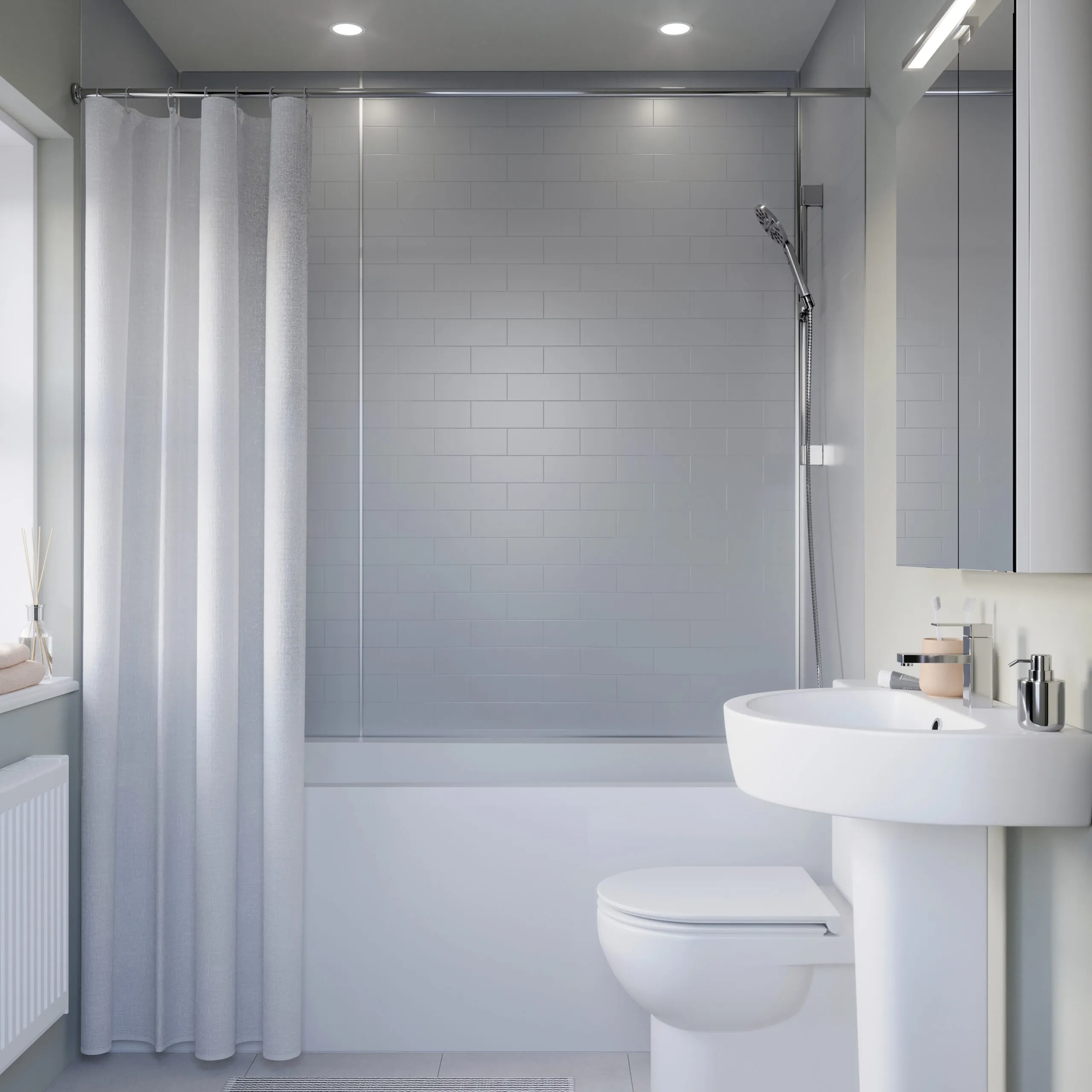 Showerwall Laminate Silver Grey SWCT02 2440 x 1220 Compact Tile