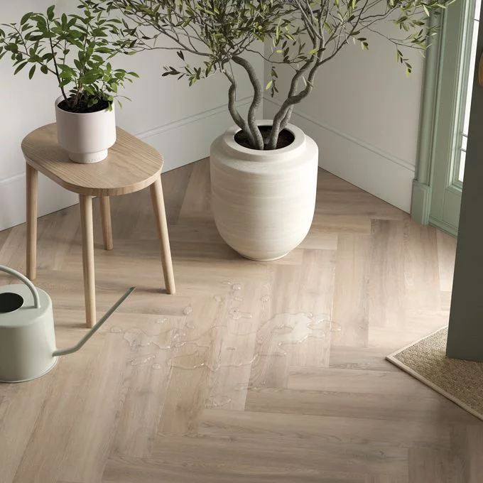 Polyflor Camaro Rigid Core PUR 5.5mm Click LVT Naked Blond Oak Herringbone RPQ4144 - Image 3