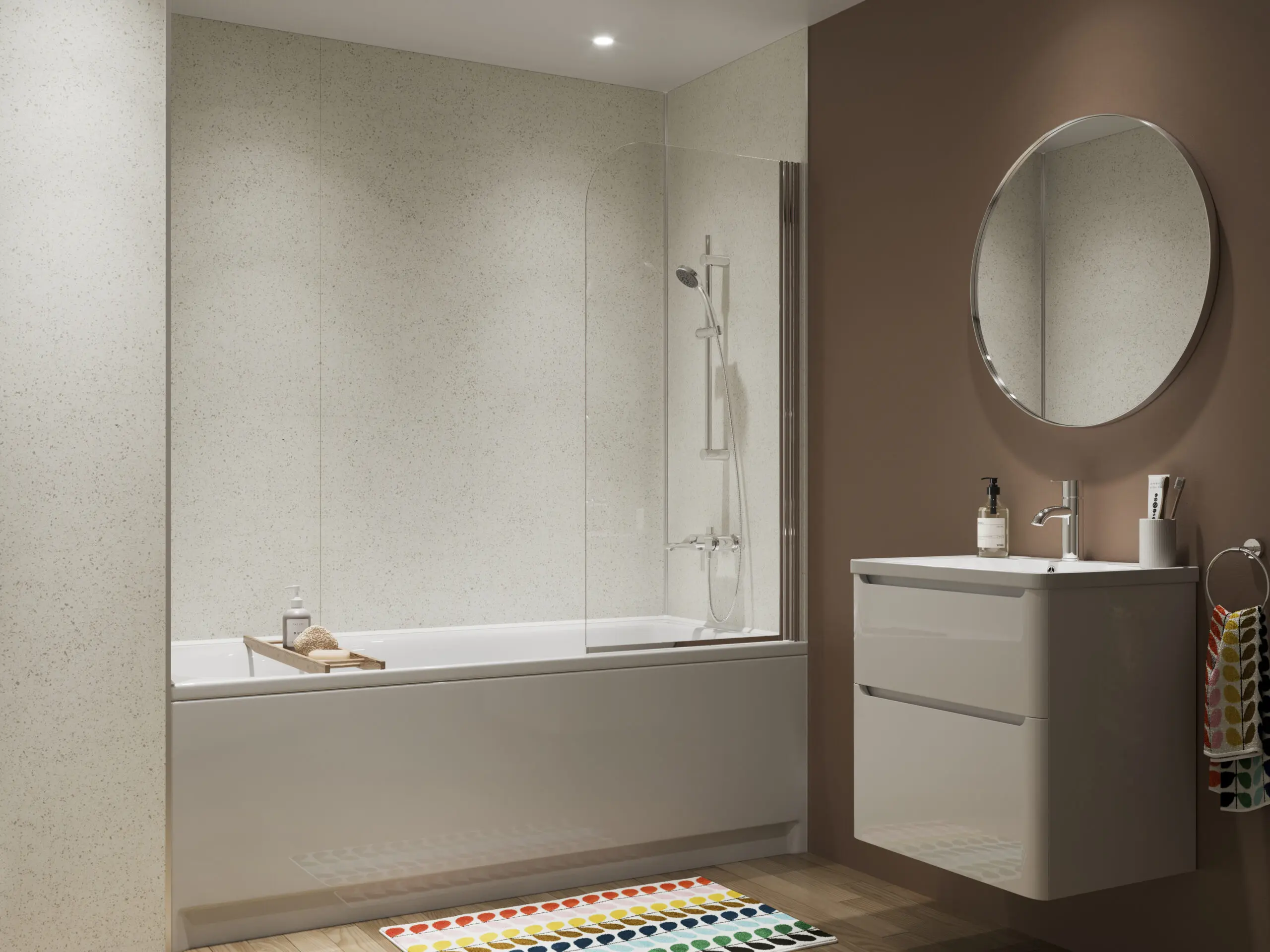 Showerwall Laminate Nuvola Terrazo SW83 2440 x 879 Proclick EGMDF