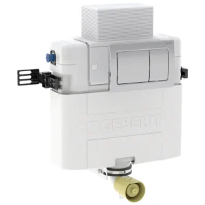 Geberit Duofix Alpha Concealed Cistern 12cm - 6/3 Litres - 82cm Height + Square Flush Plate