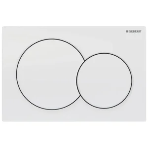 Geberit Duofix Alpha Dual Flush Plate - Round - White