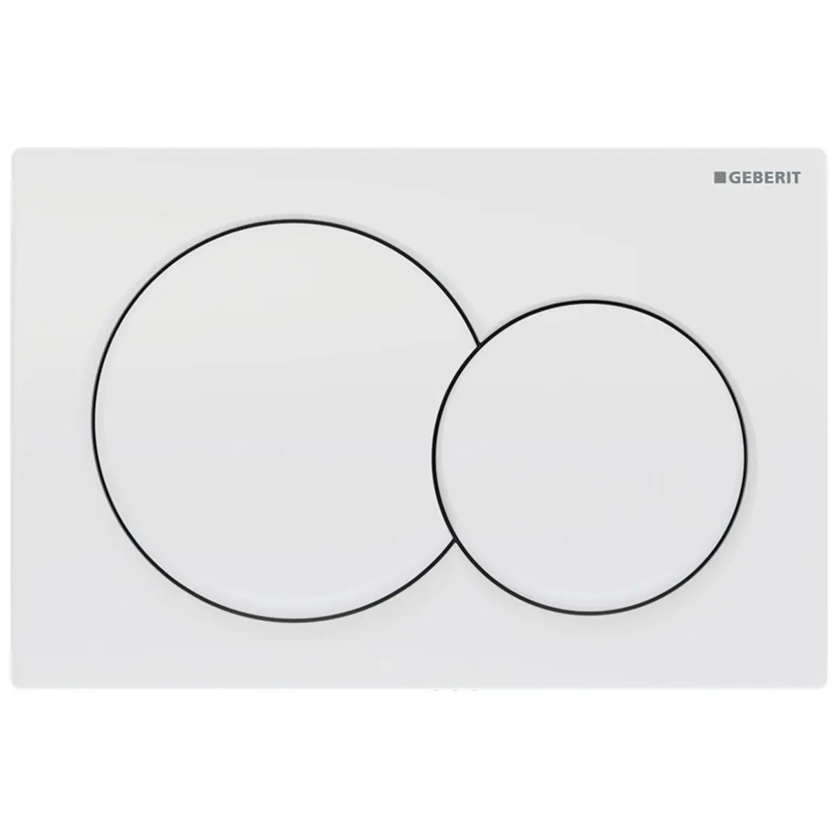 Geberit Duofix Alpha Dual Flush Plate - Round - White