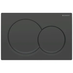 Geberit Duofix Alpha Dual Flush Plate - Round - Matte Black