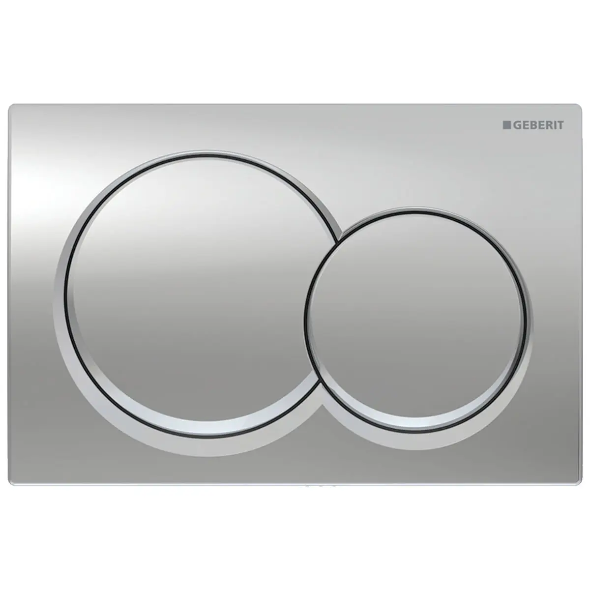 Geberit Duofix Alpha Dual Flush Plate - Round - Bright Chrome