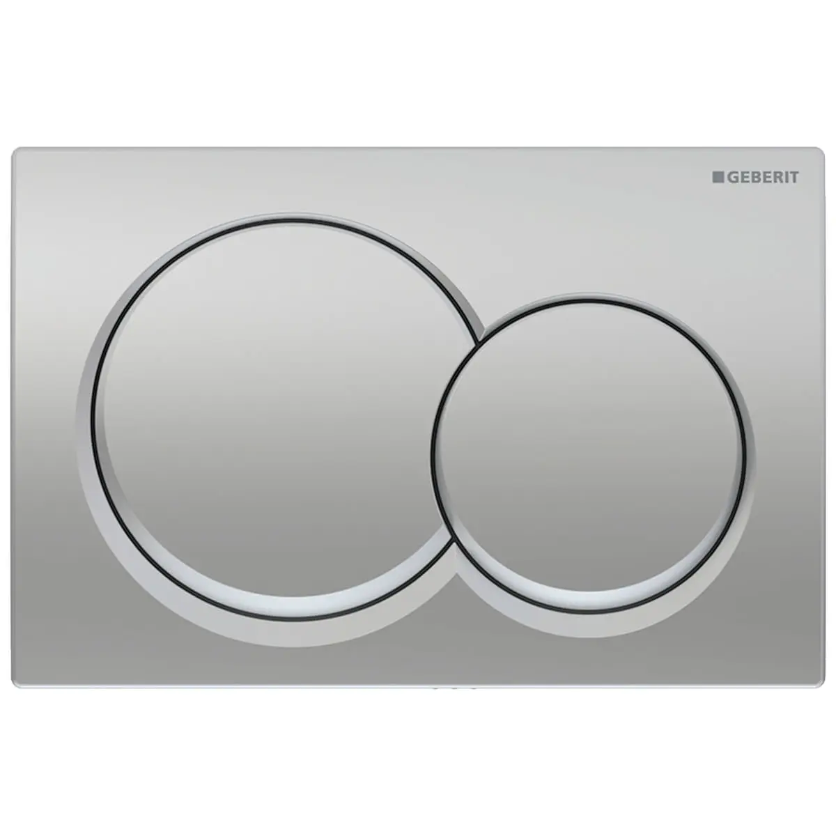 Geberit Duofix Alpha Dual Flush Plate - Round - Matte Chrome