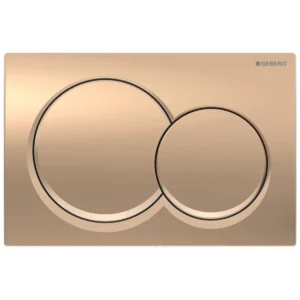 Geberit Duofix Alpha Dual Flush Plate - Round - Red Gold