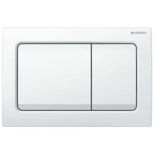 Geberit Duofix Alpha Dual Flush Plate - Square - White