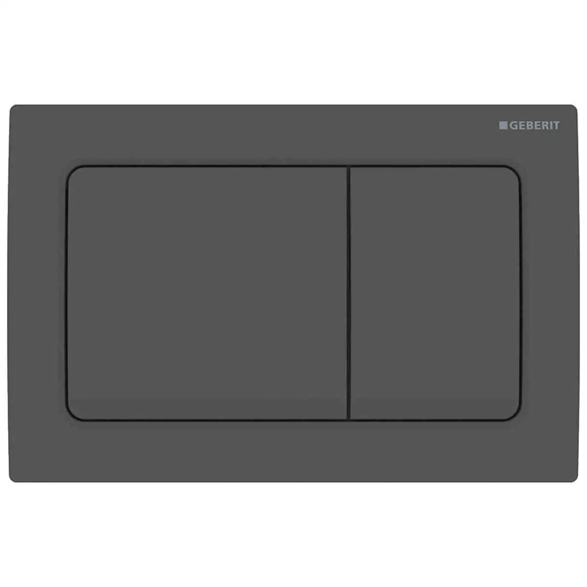 Geberit Duofix Alpha Dual Flush Plate - Square - Matte Black