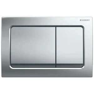 Geberit Duofix Alpha Dual Flush Plate - Square - Bright Chrome