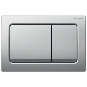 Geberit Duofix Alpha Dual Flush Plate - Square - Matte Chrome