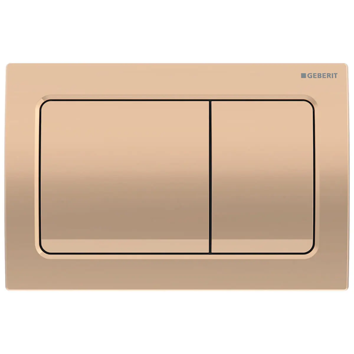 Geberit Duofix Alpha Dual Flush Plate - Square - Red Gold