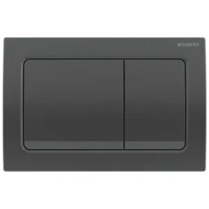 Geberit Duofix Alpha Dual Flush Plate - Square - Black Chrome