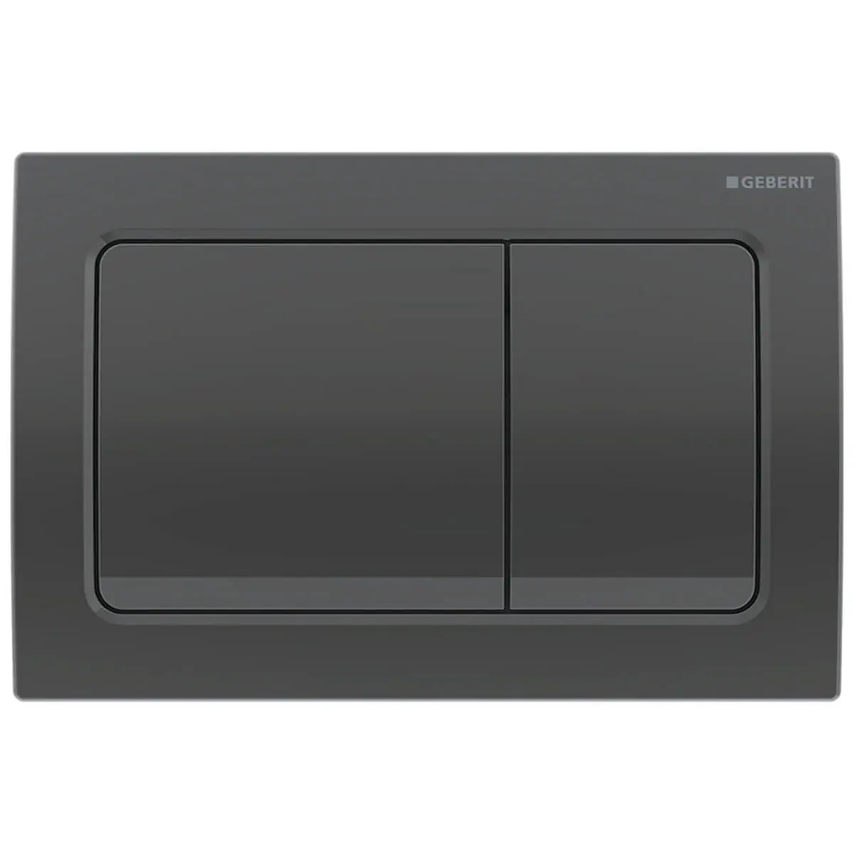 Geberit Duofix Alpha Dual Flush Plate - Square - Black Chrome
