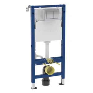Geberit Duofix Alpha Element For Wall-Hung WC 112cm + Concealed Cistern + Square Flush Plate