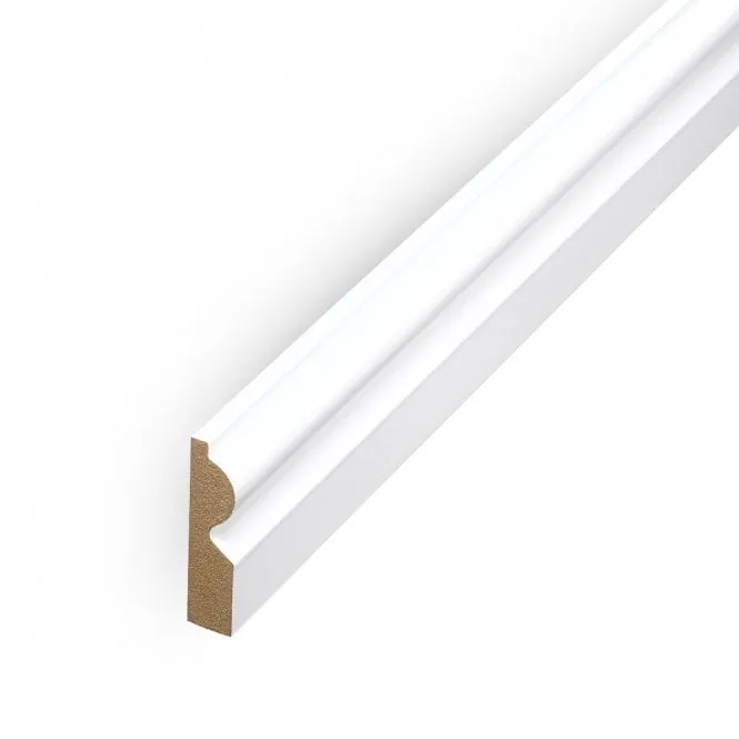 Laminate Skirting Board 116 x 15 x 2400mm - White FC14