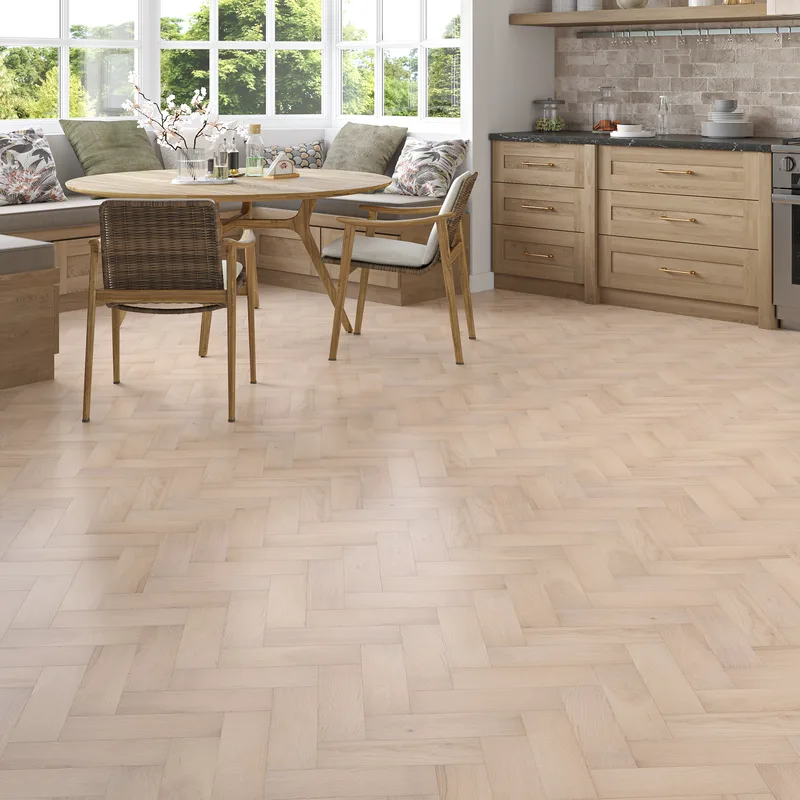 Wood Flooring Kent Select Herringbone 300 x 90 14/3mm Engineered Wood Flooring Chalkline Oak ESH143-1