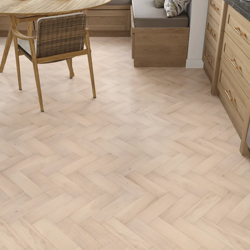 Wood Flooring Kent Select Herringbone 300 x 90 14/3mm Engineered Wood Flooring Chalkline Oak ESH143-1 - Image 3